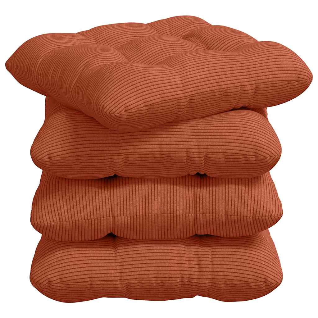 Jastučići za sjedenje 4 pcs Crvena narančasta 45 x 45 cm