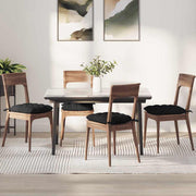 Jastučići za sjedenje 4 pcs Crna 40 x 40 x 6 cm tkanina