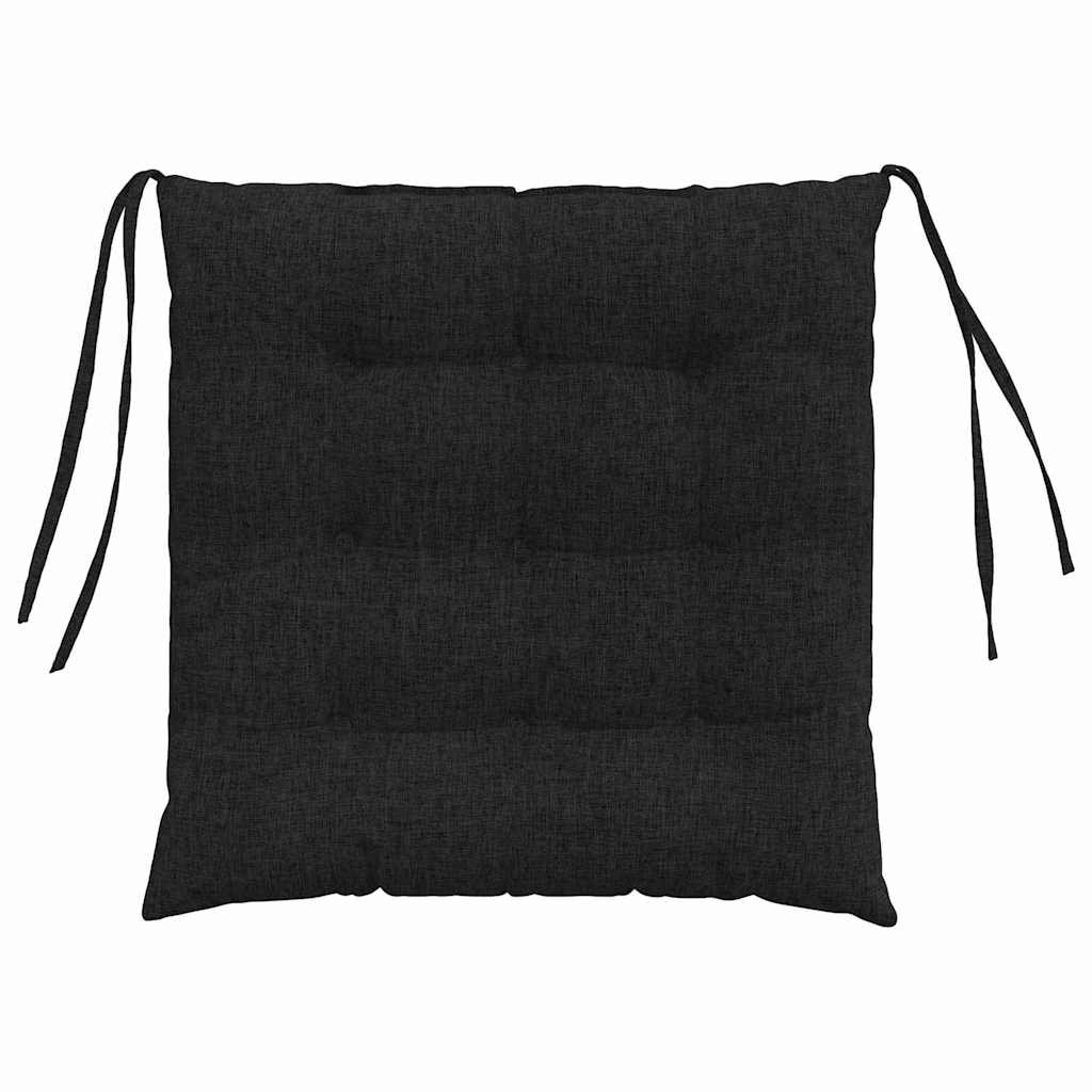 Jastučići za sjedenje 4 pcs Crna 40 x 40 x 6 cm tkanina