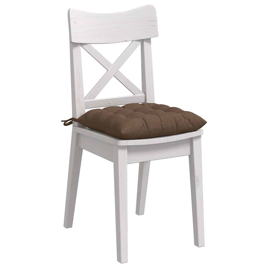Jastučići za sjedenje 4 pcs Smeđa 40 x 40 x 6 cm tkanina