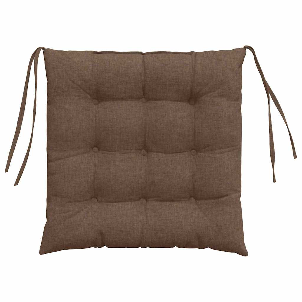 Jastučići za sjedenje 4 pcs Smeđa 40 x 40 x 6 cm tkanina