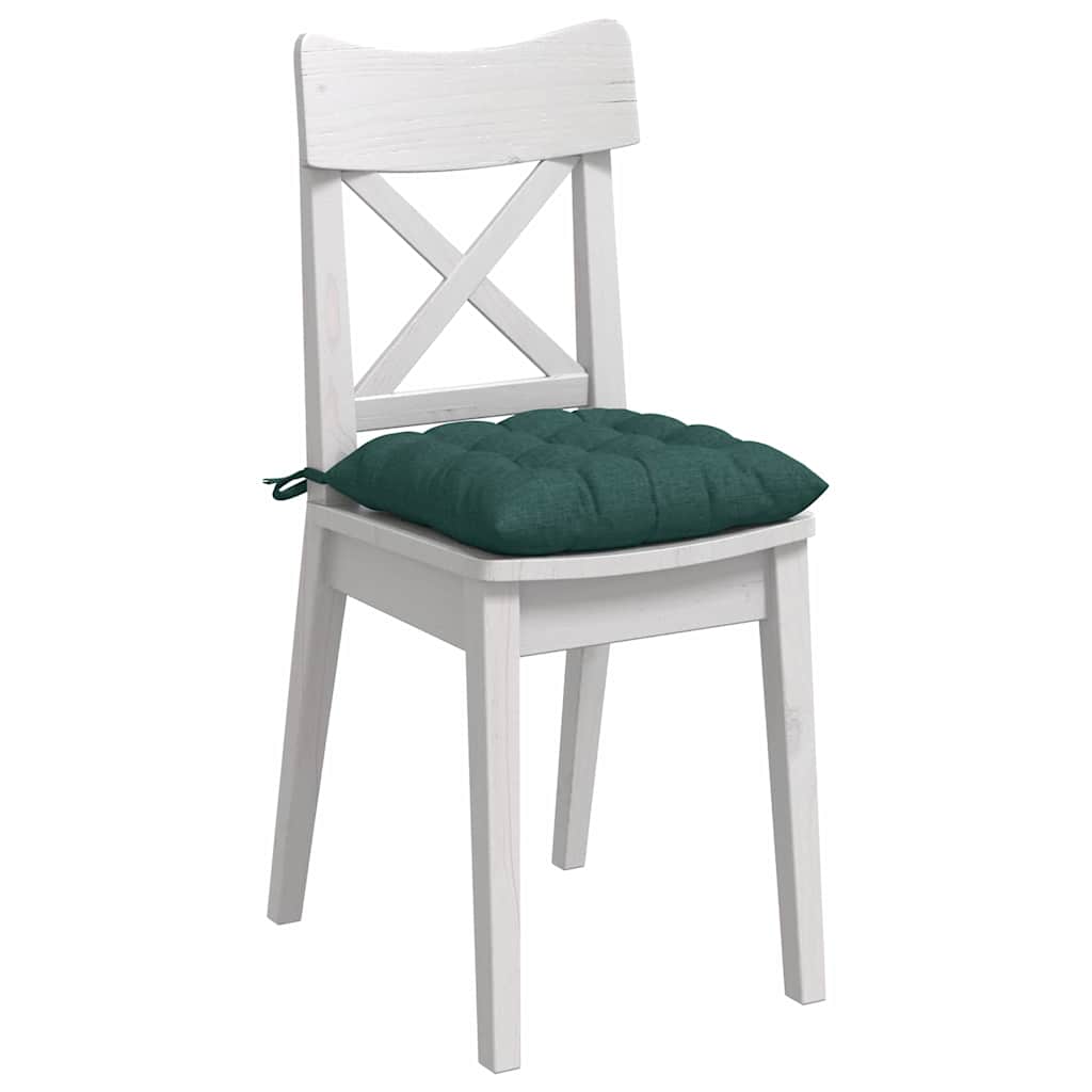 Jastučići za sjedenje 4 pcs Tamnozelena 40 x 40 x 6 cm tkanina