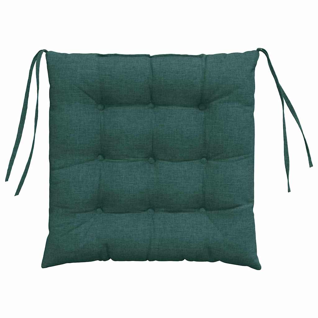 Jastučići za sjedenje 4 pcs Tamnozelena 40 x 40 x 6 cm tkanina