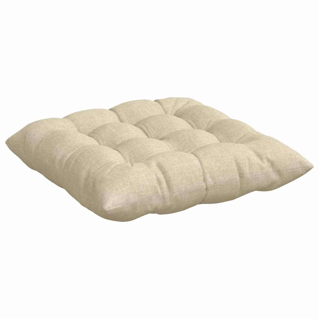 Jastučići za sjedenje 4 pcs Krema 40 x 40 x 6 cm tkanina