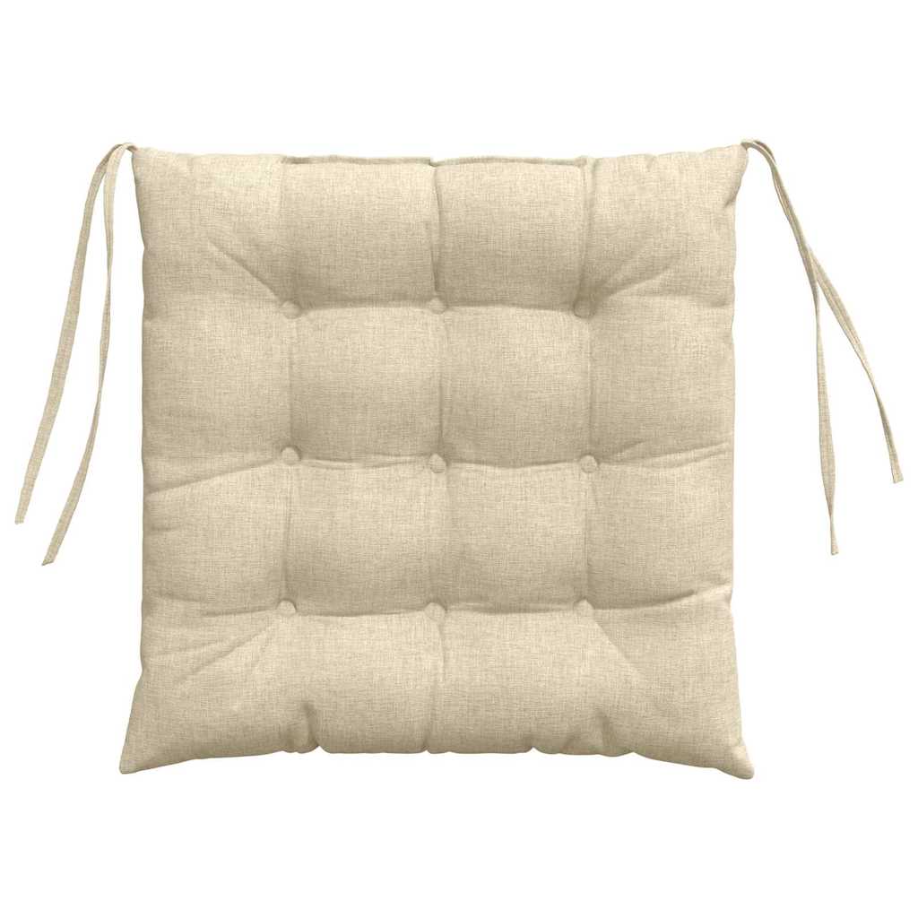 Jastučići za sjedenje 4 pcs Krema 40 x 40 x 6 cm tkanina