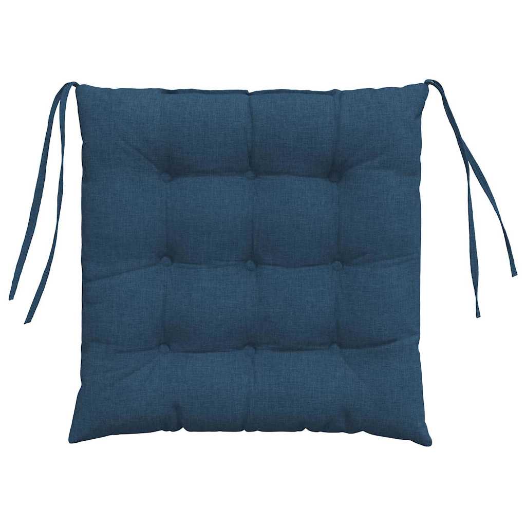 Jastučići za sjedenje 4 pcs Plava 40 x 40 x 6 cm tkanina