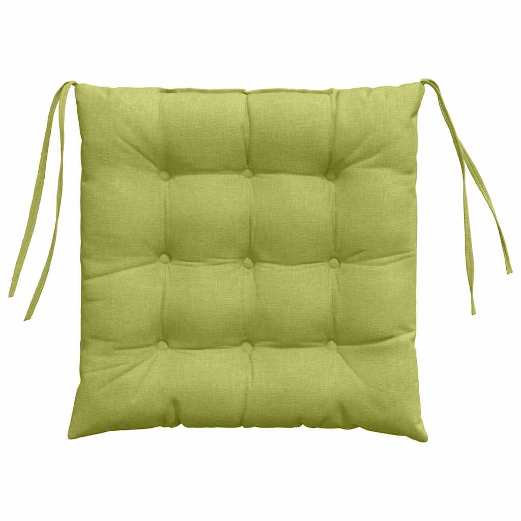 Jastučići za sjedenje 4 pcs Svijetlo zelena 40 x 40 x 6 cm