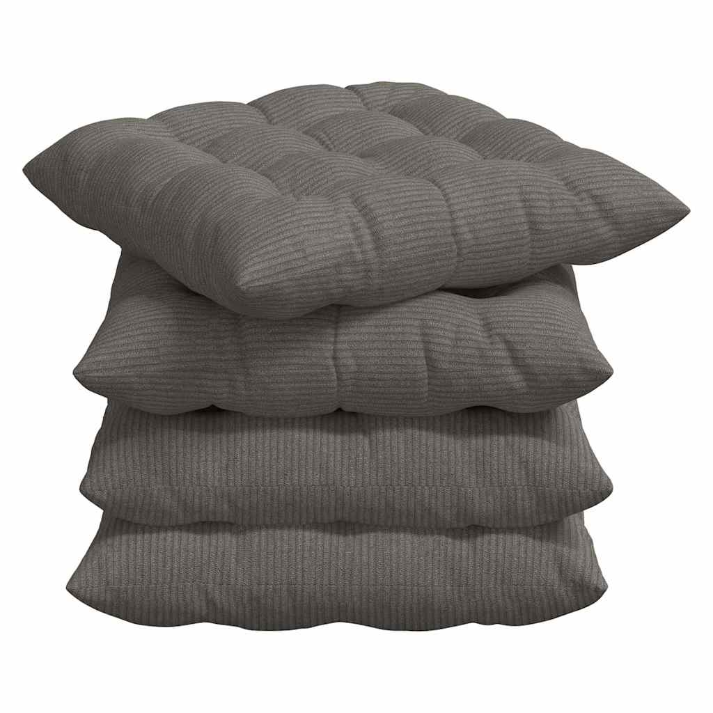 Jastučići za sjedenje 4 pcs Svijetlo siva 40 x 40 x 6 cm