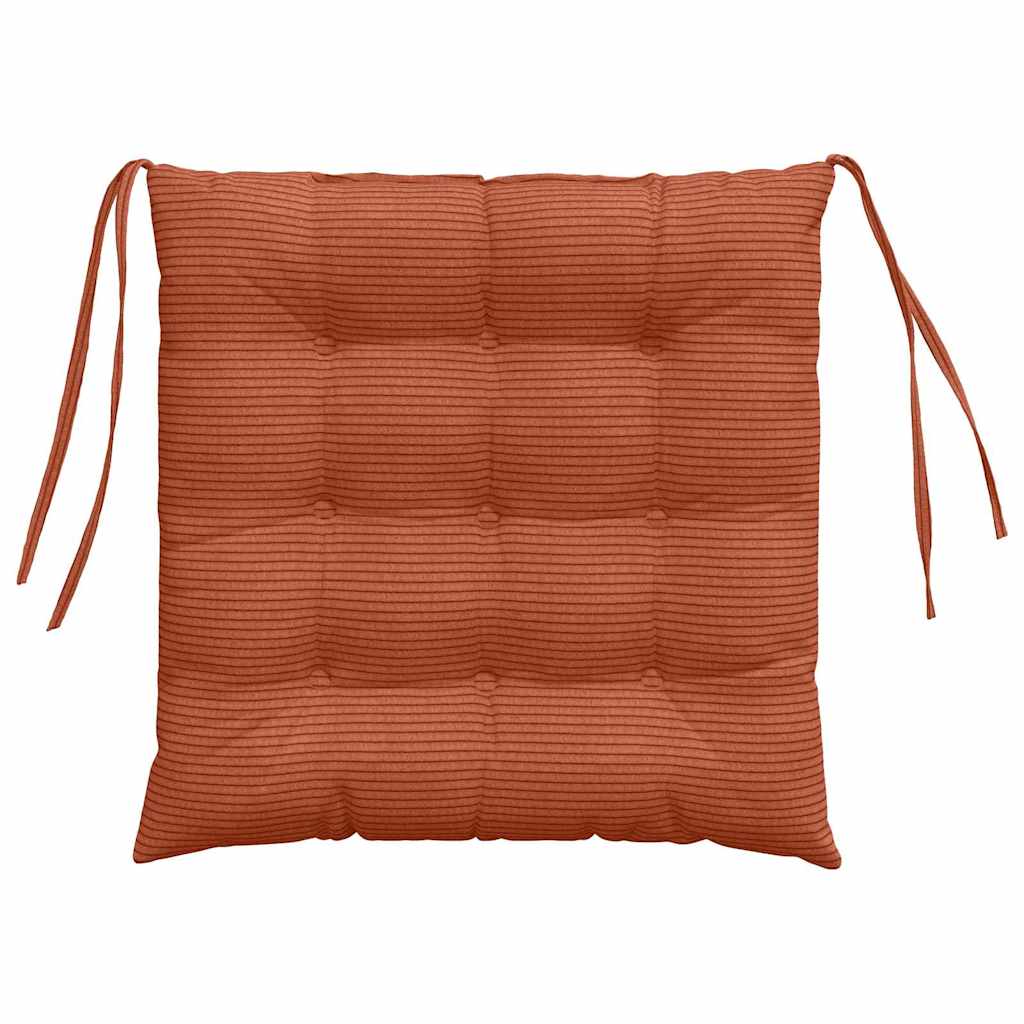 Jastučići za sjedenje 4 pcs Crvena narančasta 40 x 40 x 6 cm