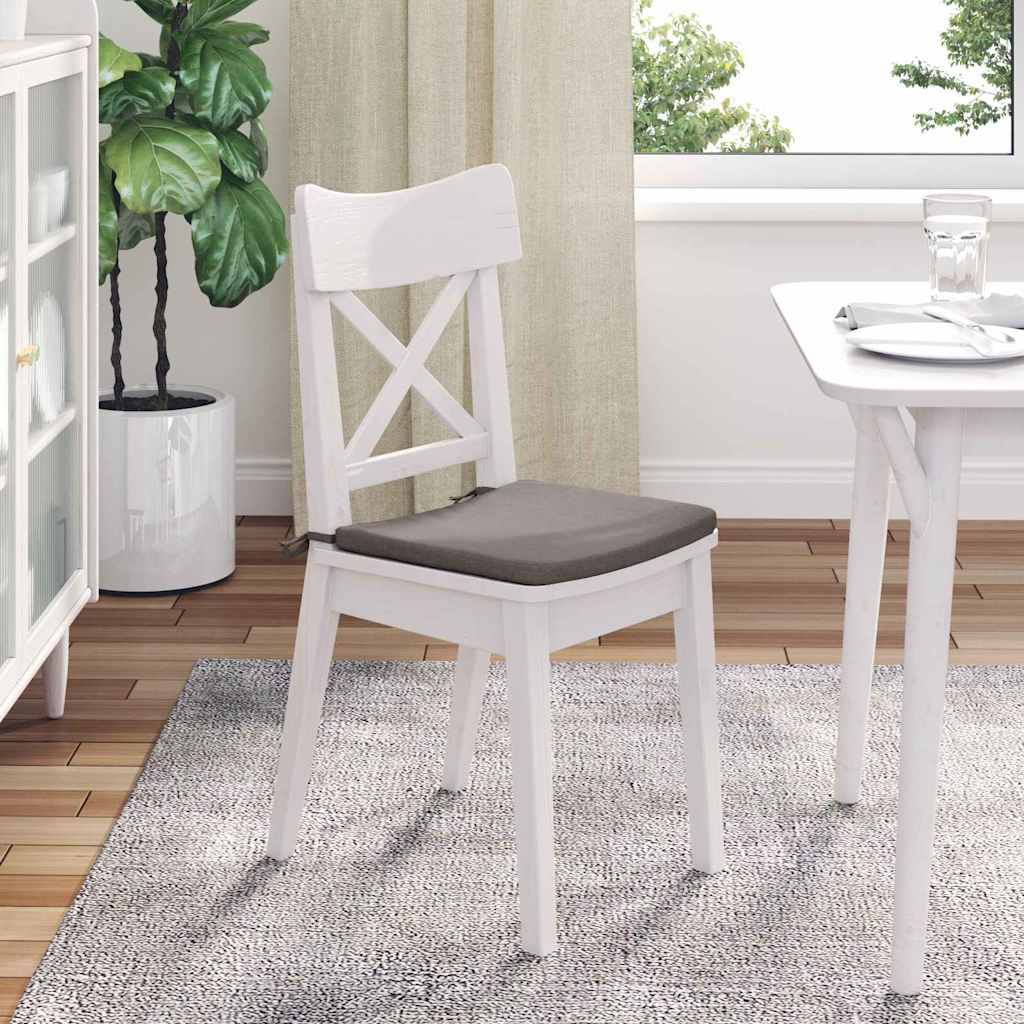 Jastučići za sjedenje 4 pcs Sivo-smeđa 40 x 40 x 3 cm tkanina