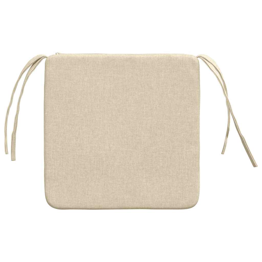 Jastučići za sjedenje 4 pcs Krema 40 x 40 x 3 cm tkanina