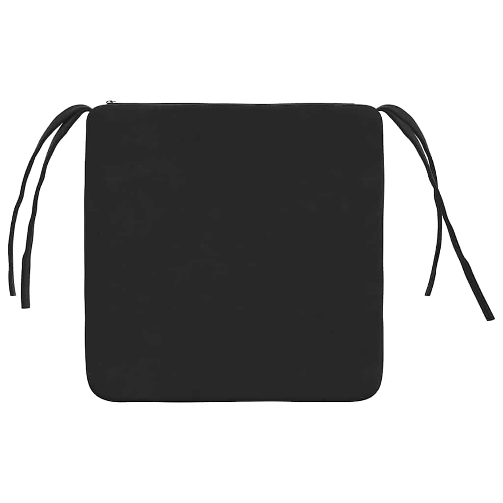 Jastučići za sjedenje 4 pcs Crna 40 x 40 x 3 cm Baršun
