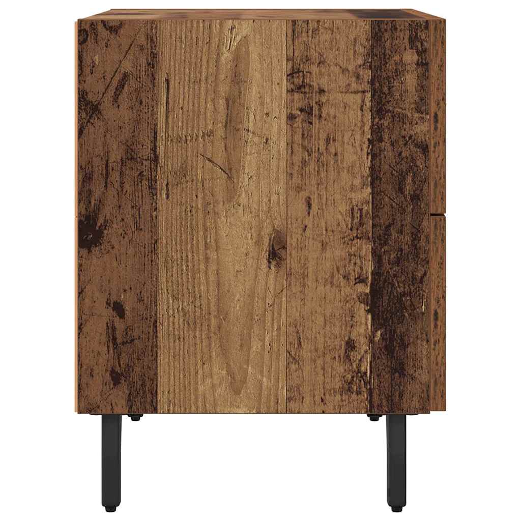 Noćni ormar s ladicama 2 pcs Staro drvo 40 x 35 x 47,5 cm