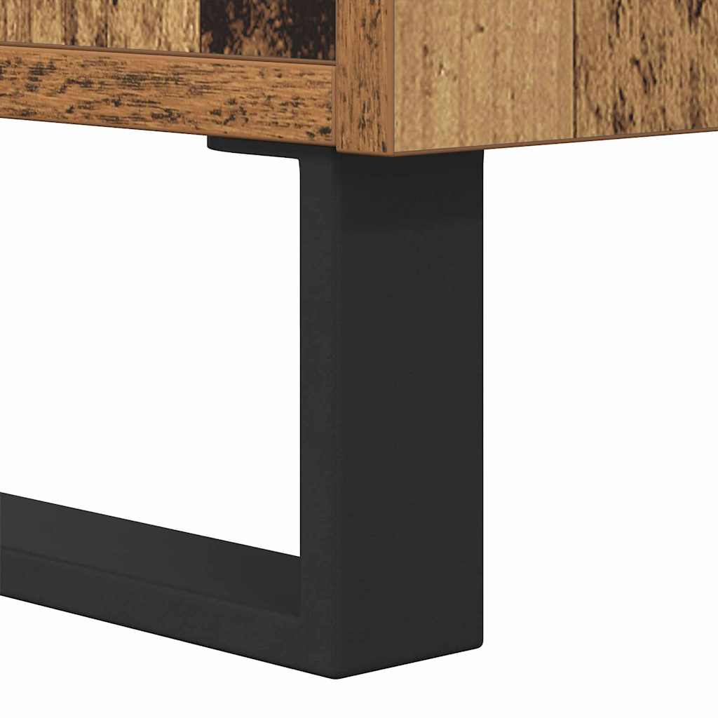 Noćni ormar 2 pcs Stari drvo i crna 40 x 35 x 47,5 cm