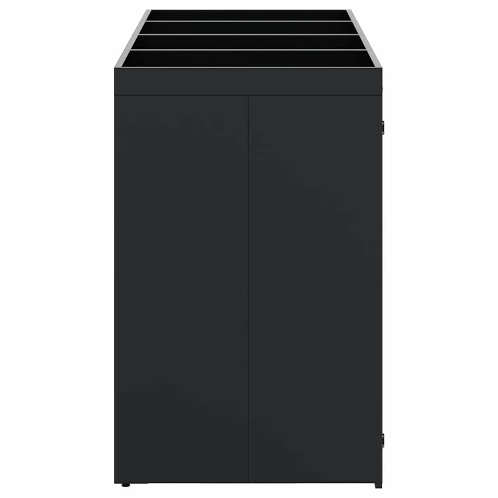 Skladištenje kanti za 4 kante Crna 272 x 77,5 x 121,5 cm