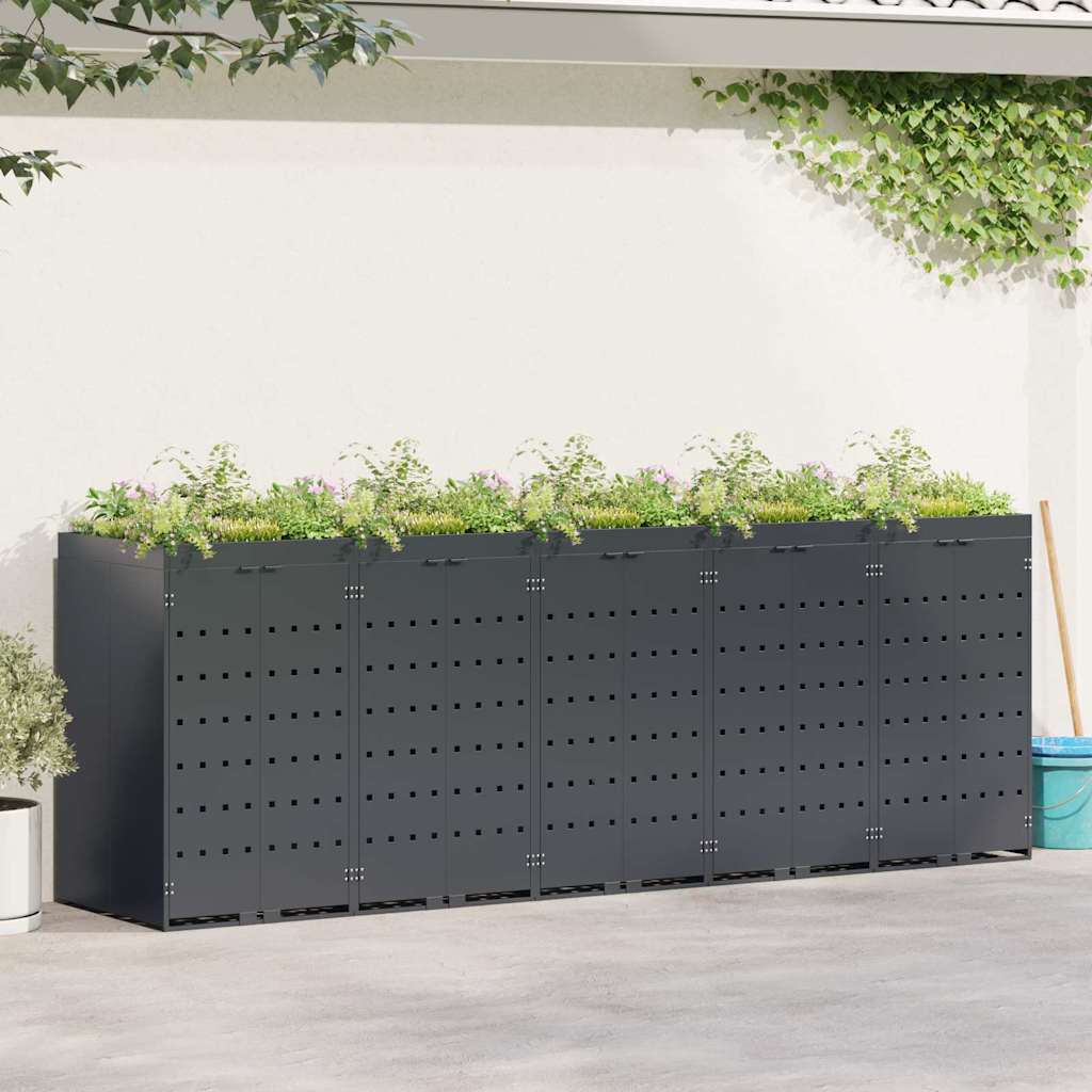 Skladištenje kanti za 5 kanti Antracit 340 x 77,5 x 121,5 cm