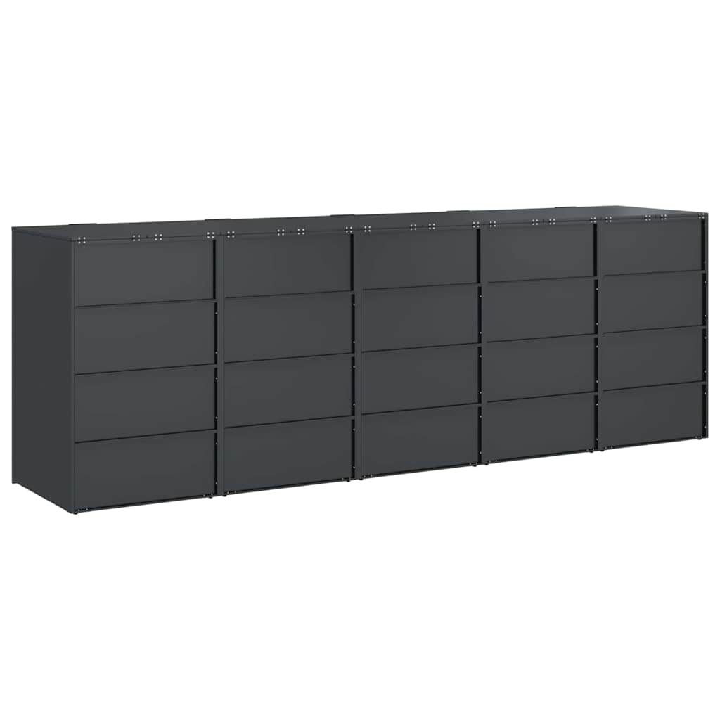 Skladištenje kanti za 3 kante Antracit 340 x 77.5 x 115.5 cm