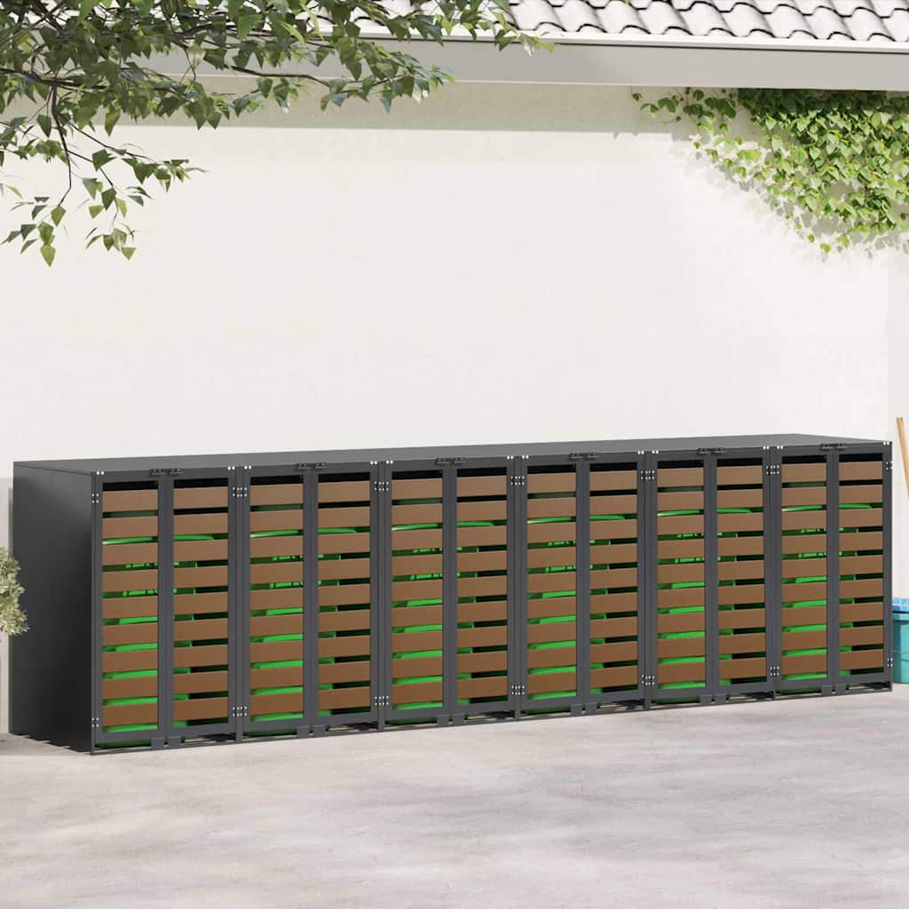 Skladištenje kanti za 3 kante Antracit 340 x 77.5 x 115.5 cm