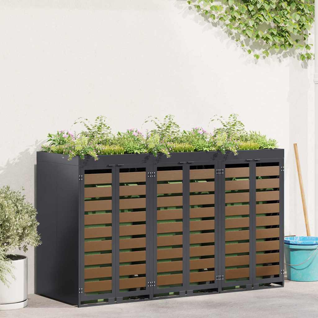 Skladištenje kanti za 3 kante Antracit 340 x 77.5 x 115.5 cm