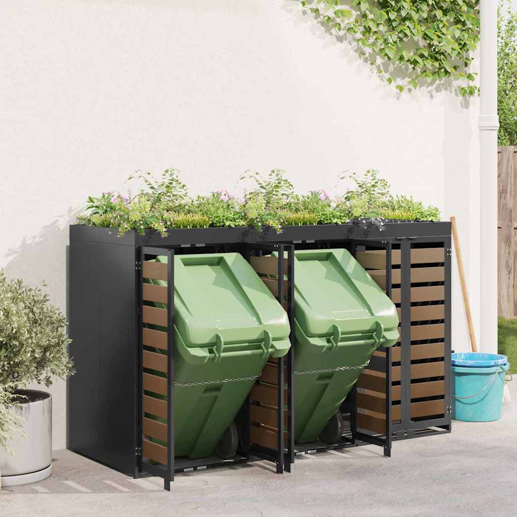 Skladištenje kanti za 3 kante Antracit 340 x 77.5 x 115.5 cm