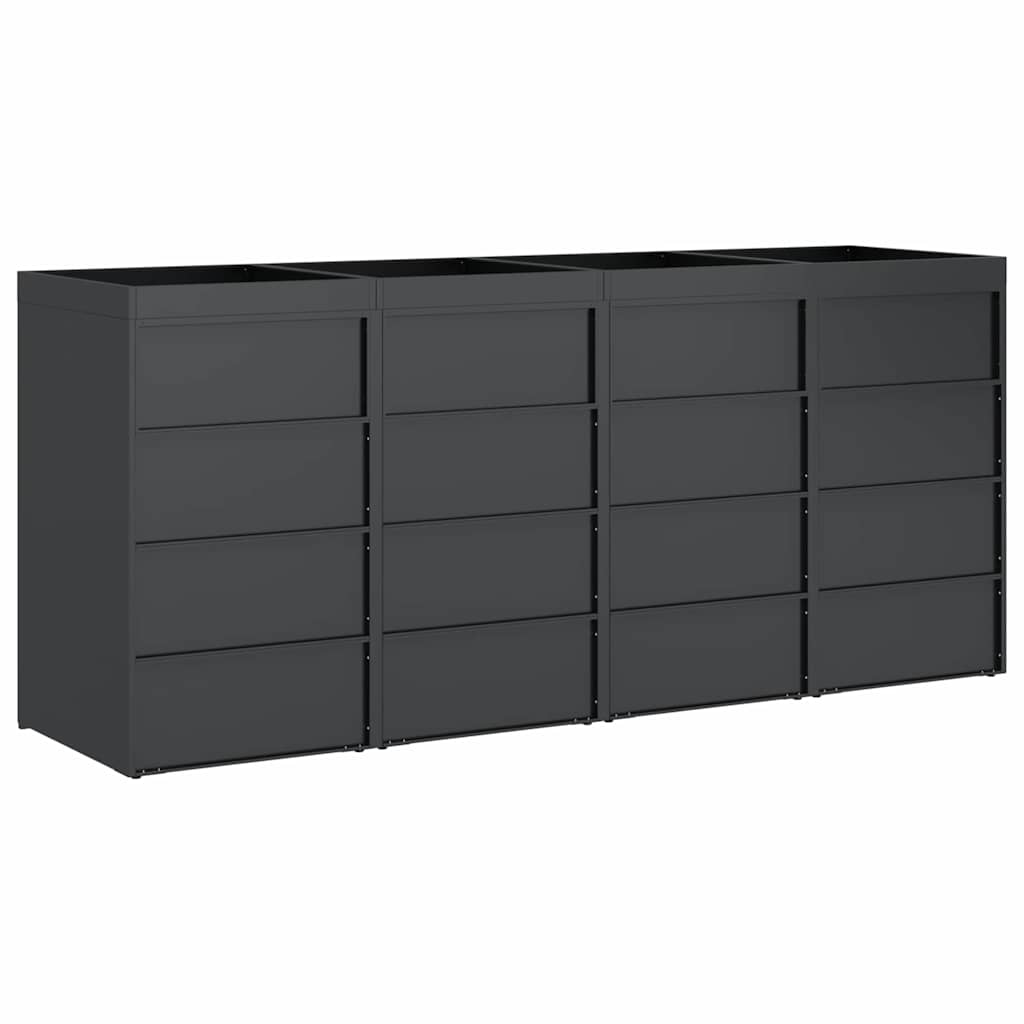 Skladištenje kanti za 4 kante Antracit 340 x 77.5 x 115.5 cm