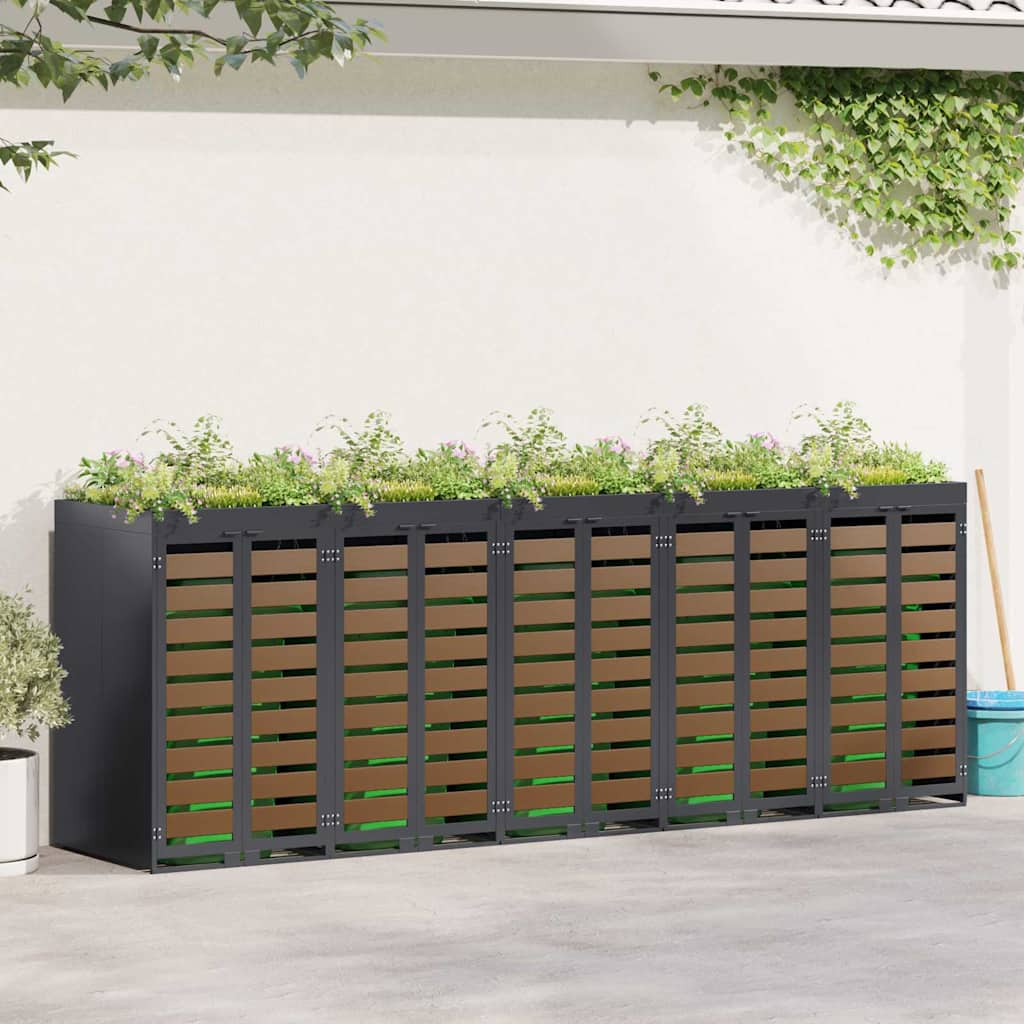 Skladištenje kanti za 3 kante Antracit 340 x 77.5 x 115.5 cm