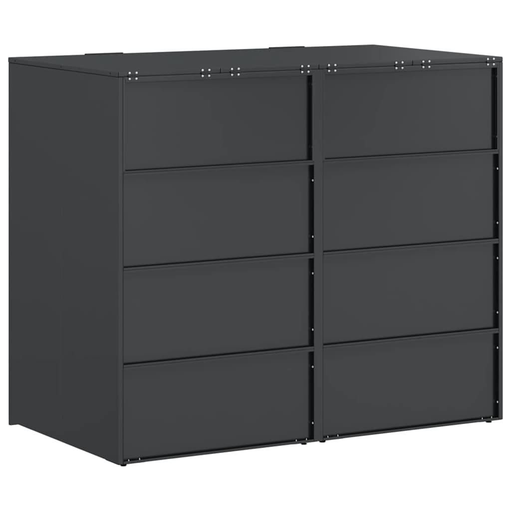 Skladištenje kanti za 3 kante Čelik Antracit