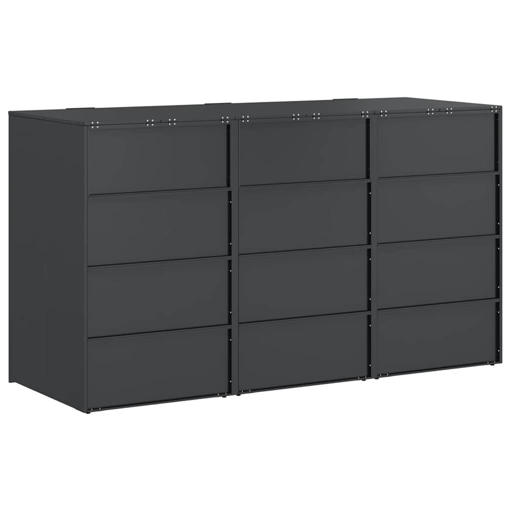 Skladištenje kanti za 3 kante Antracit 340 x 77.5 x 115.5 cm
