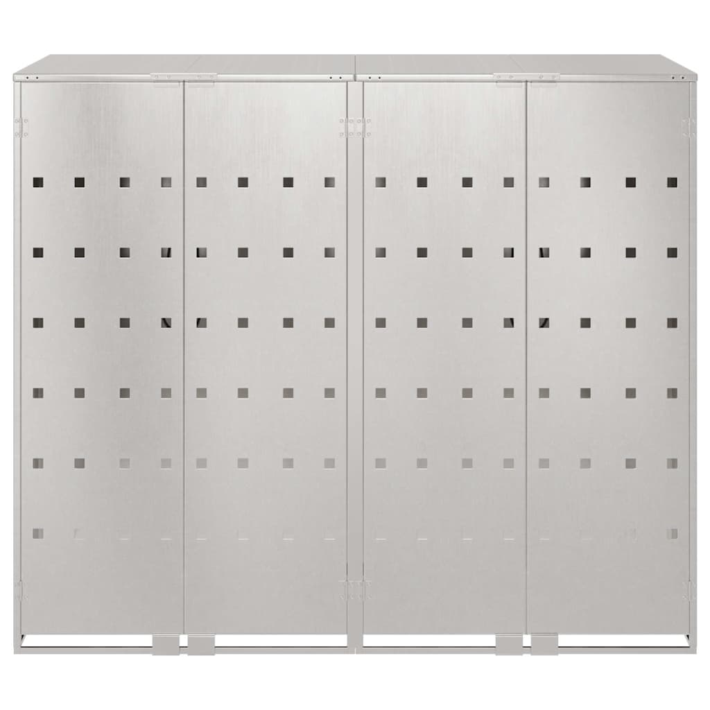 Skladištenje kanti za 3 kante Srebrno 340 x 77.5 x 115.5 cm