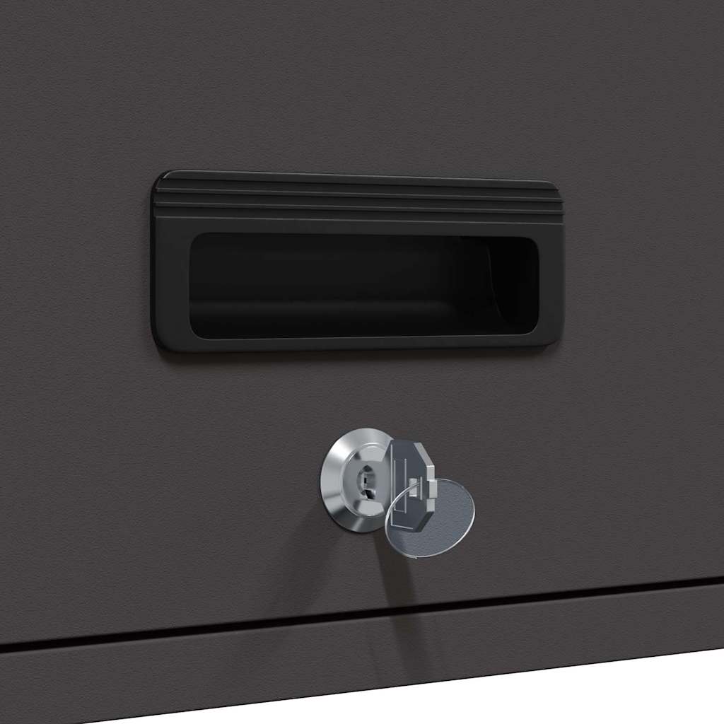 Ormar za zid u garaži Crna 80 x 33 x 35 cm Čelik s prahom
