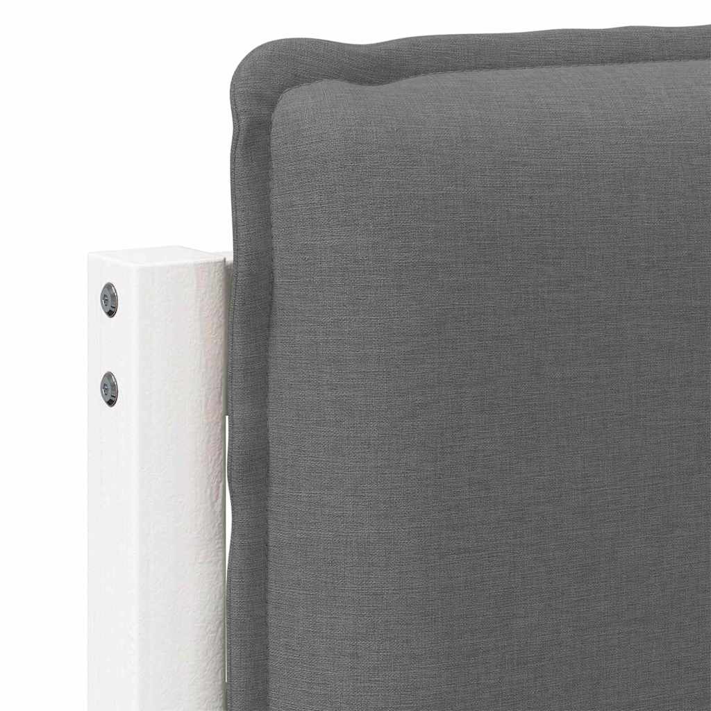 Tapecirani uzglavlje s uzglavljem Bijela i svijetlo siva 150 cm