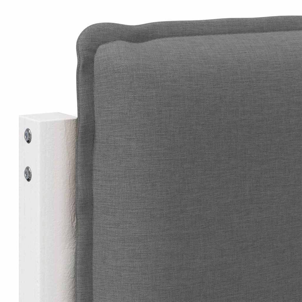Tapecirani uzglavlje s uzglavljem Bijela i svijetlo siva 100 cm
