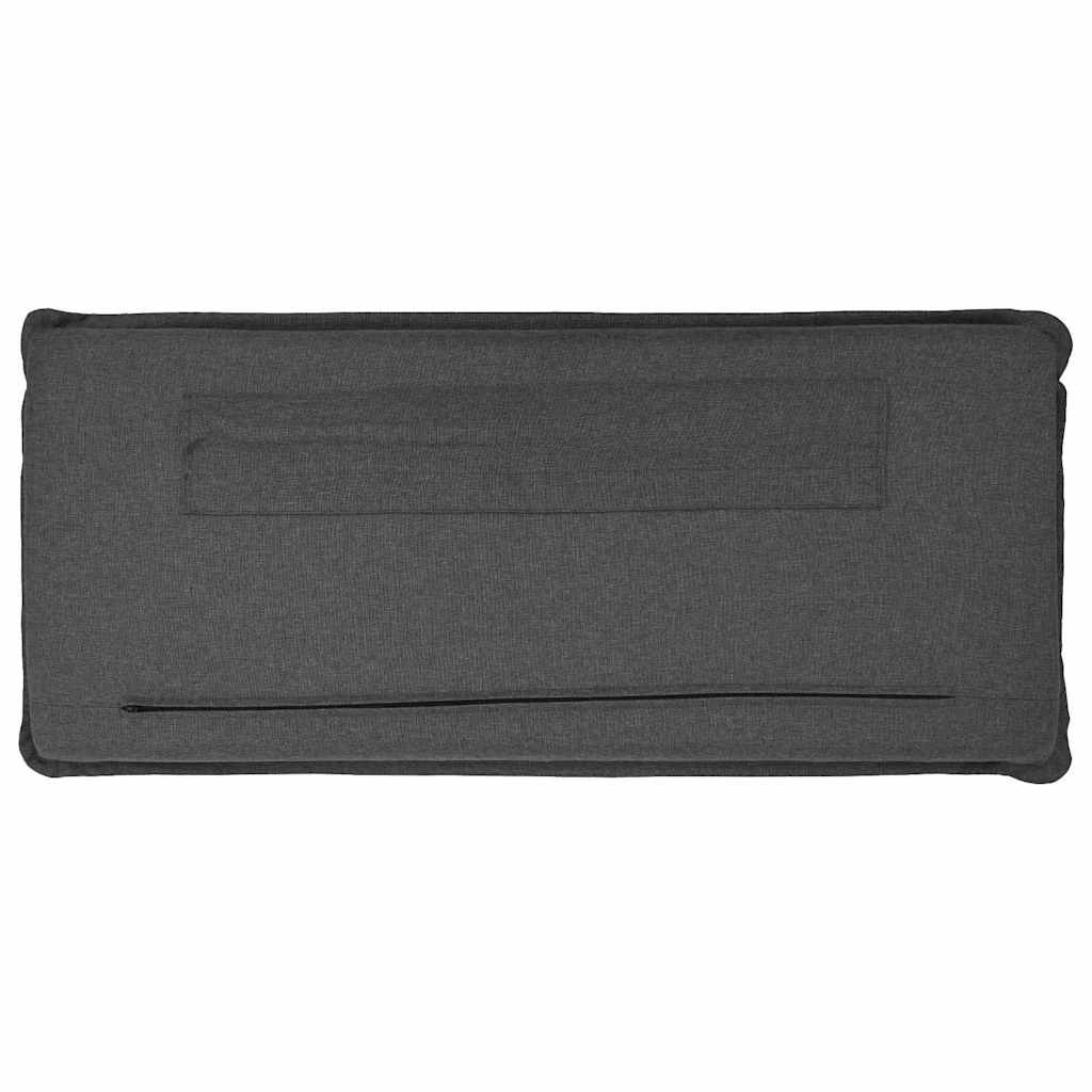 Tapecirani uzglavlje s uzglavljem Prirodna i tamno siva 90 cm