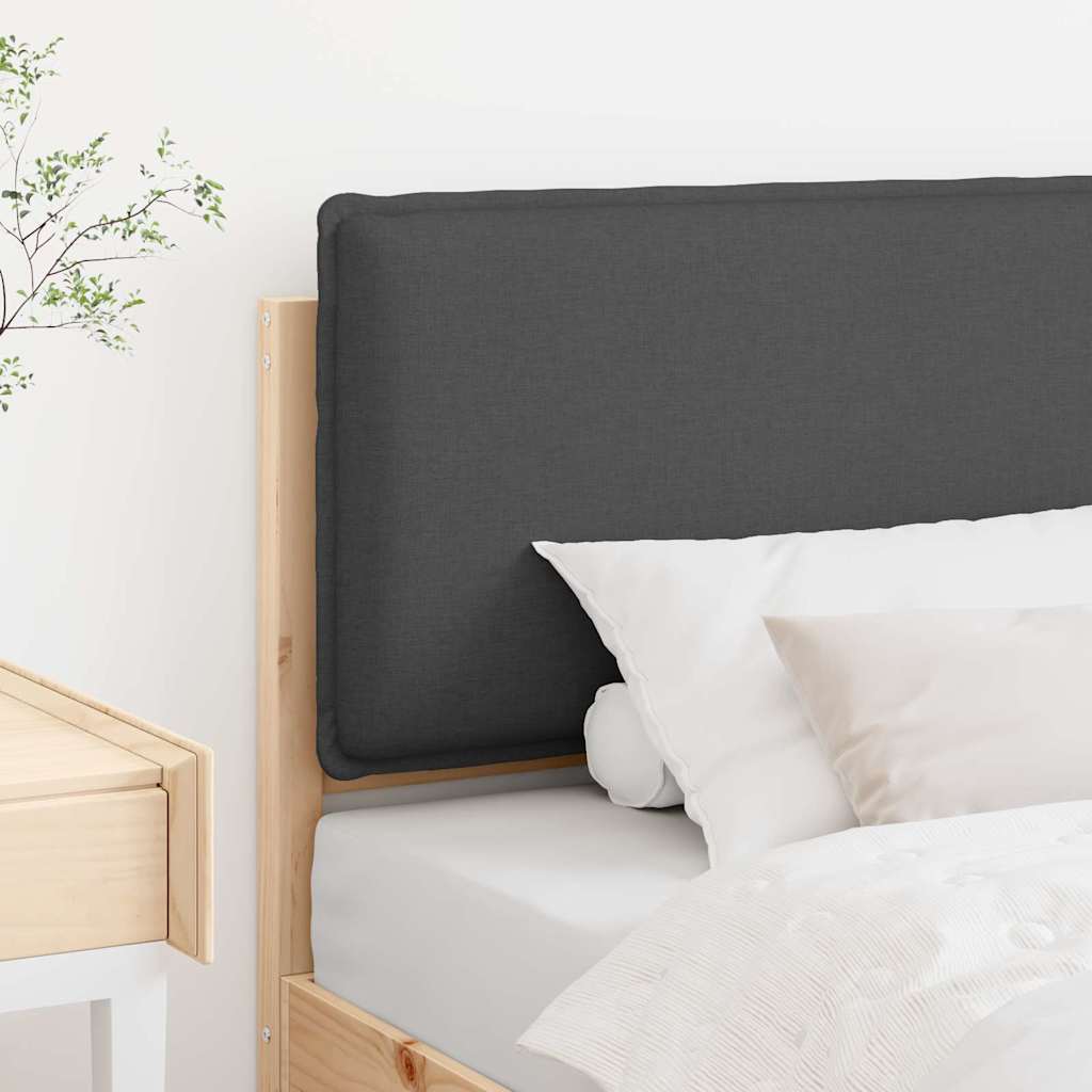 Tapecirani uzglavlje s uzglavljem Prirodna i tamno siva 90 cm