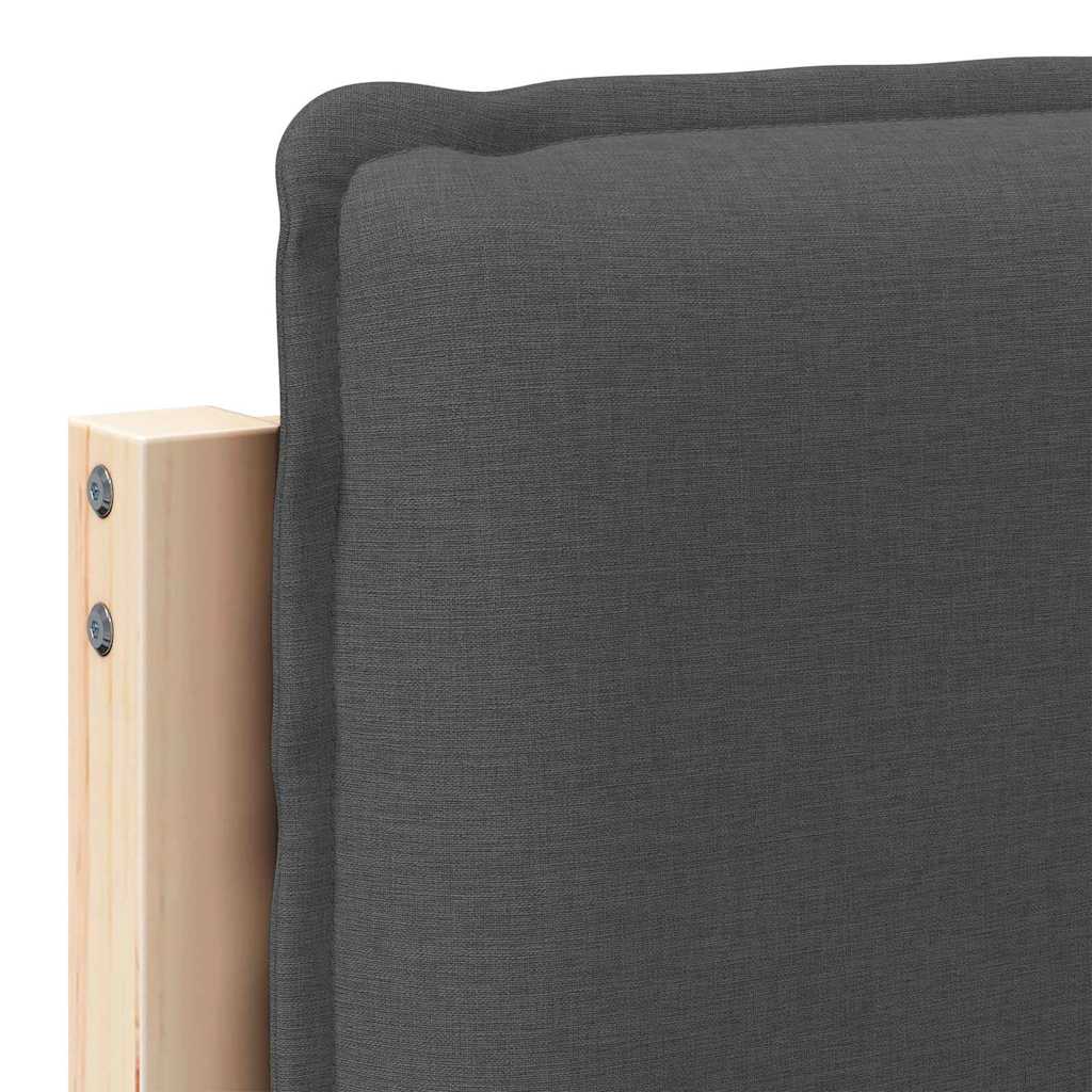 Tapecirani uzglavlje s uzglavljem Prirodna i tamno siva 80 cm