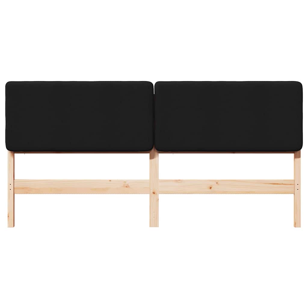 Tapecirani uzglavlje Smeđa i crna 180 cm Čvrsto borovo drvo