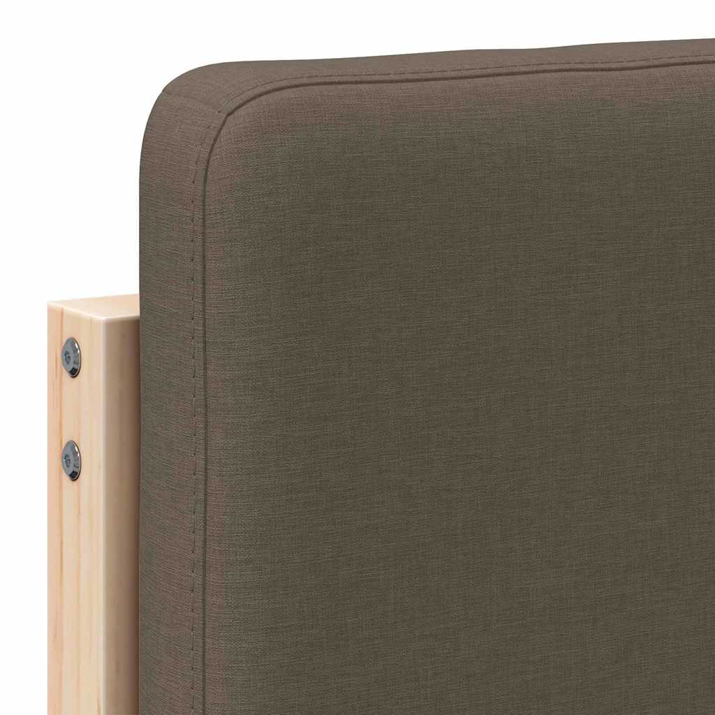 Tapecirani uzglavlje Smeđa i taupe 150 cm Čvrsto borovo drvo