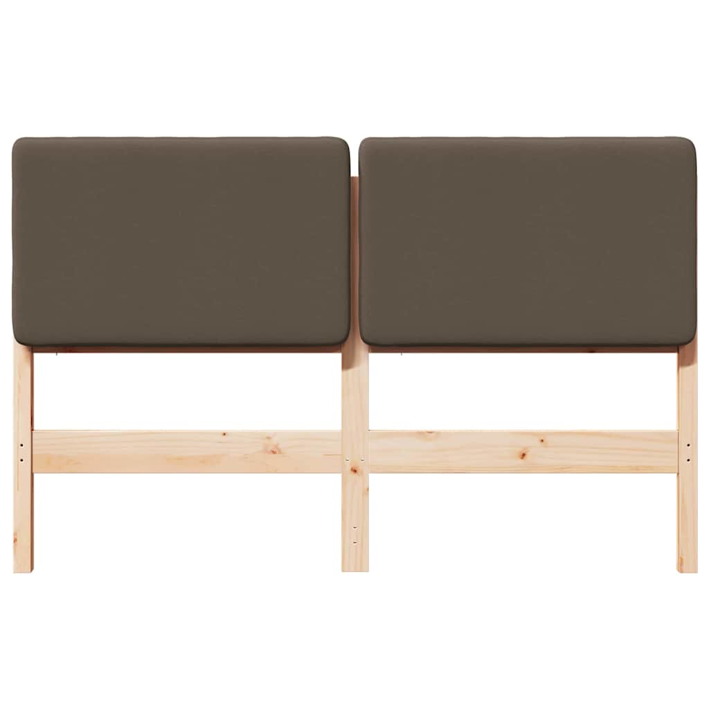 Tapecirani uzglavlje Smeđa i taupe 150 cm Čvrsto borovo drvo
