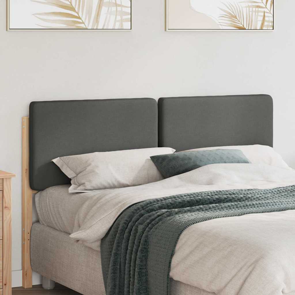 Tapecirani uzglavlje s uzglavljem Smeđa i svijetlosiva 140 cm