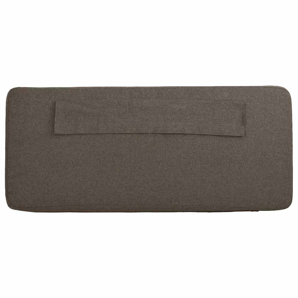 Tapecirani uzglavlje Smeđa i taupe 140 cm Čvrsto borovo drvo