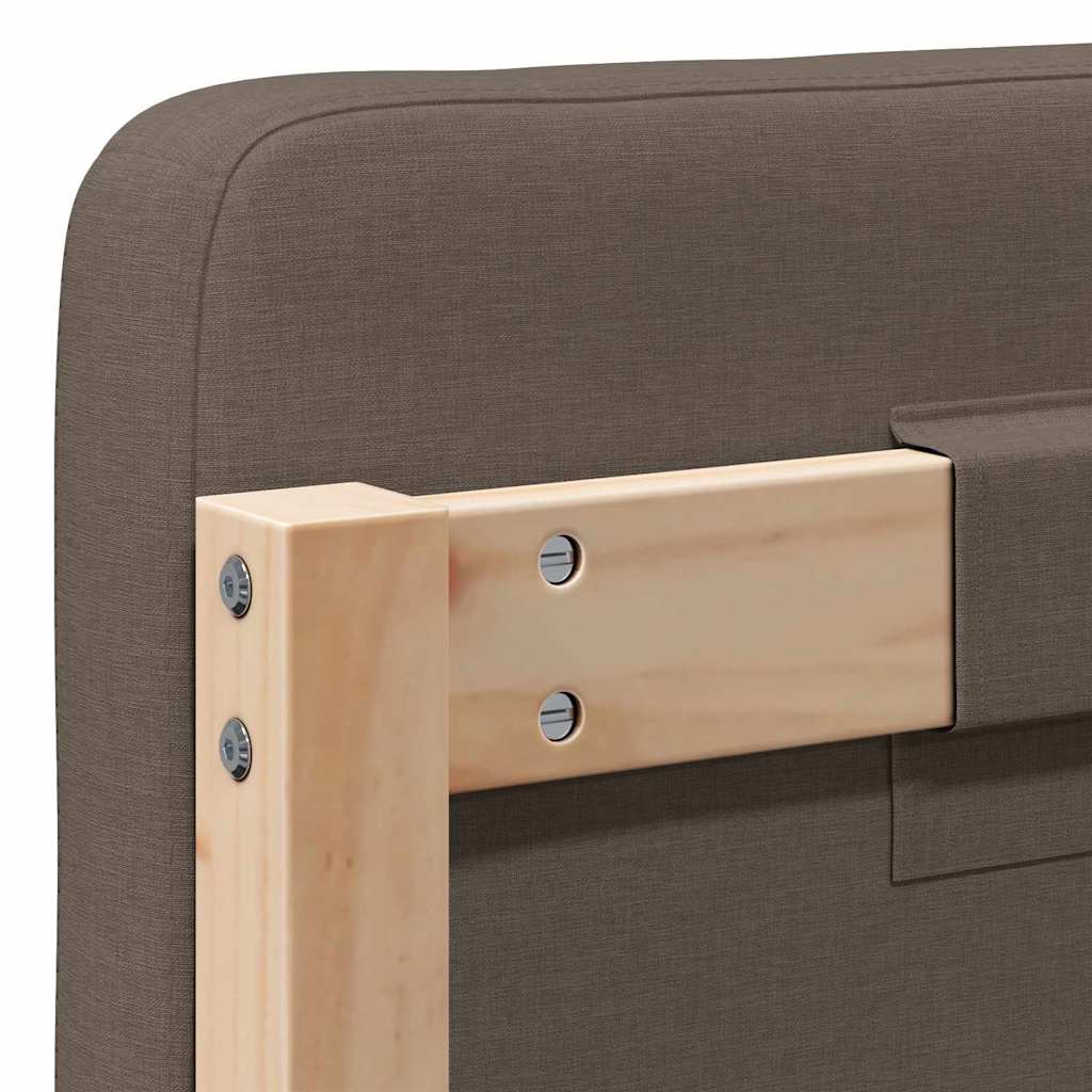 Tapecirani uzglavlje Smeđa i taupe 140 cm Čvrsto borovo drvo