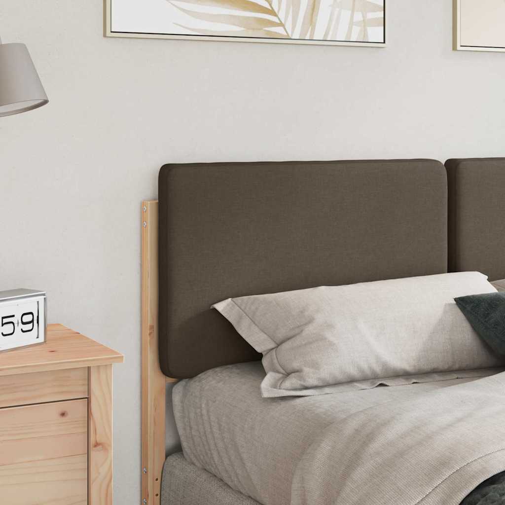 Tapecirani uzglavlje Smeđa i taupe 140 cm Čvrsto borovo drvo