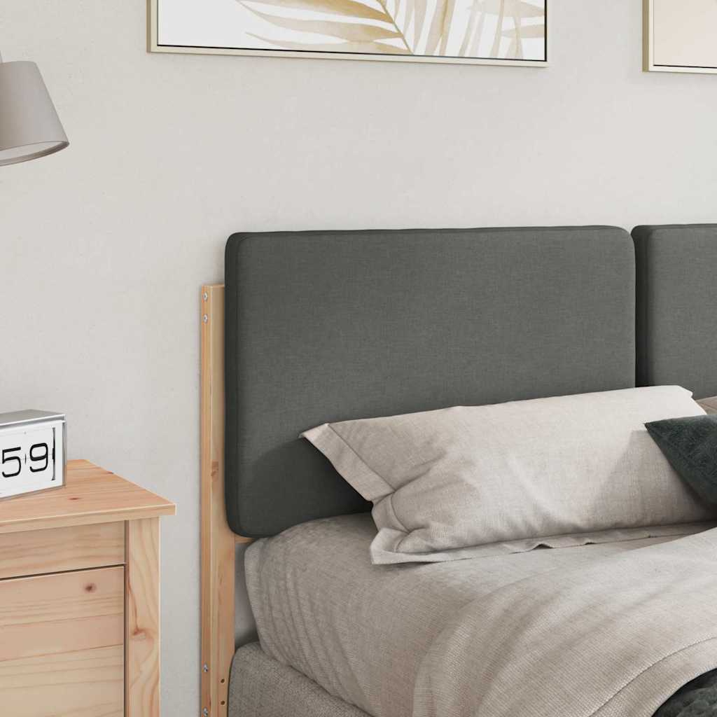 Tapecirani uzglavlje s uzglavljem Smeđa i svijetlosiva 120 cm