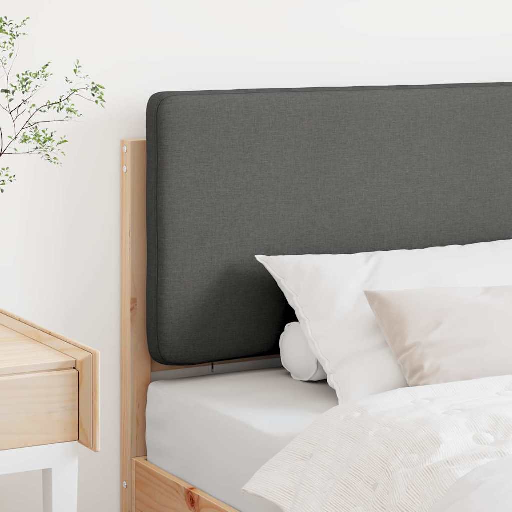 Tapecirani uzglavlje s uzglavljem Smeđa i svijetlosiva 90 cm