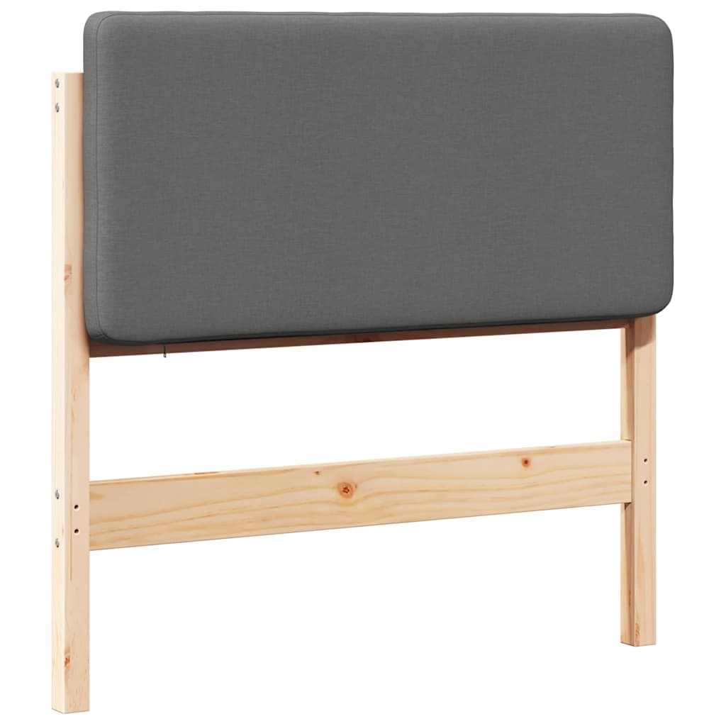 Tapecirani uzglavlje s uzglavljem Smeđa i svijetlosiva 90 cm
