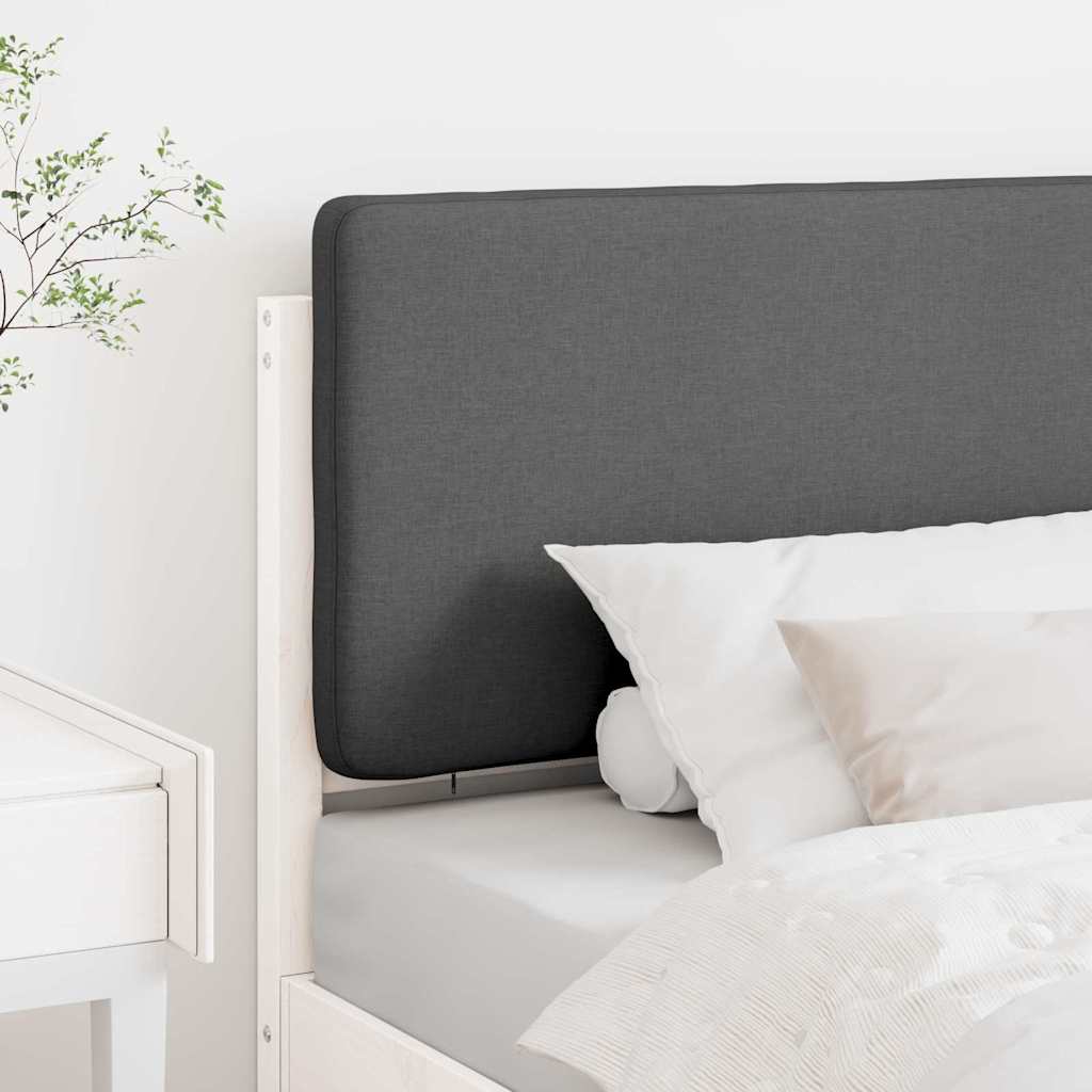Tapecirani uzglavlje s uzglavljem Bijela i svijetlo siva 75 cm