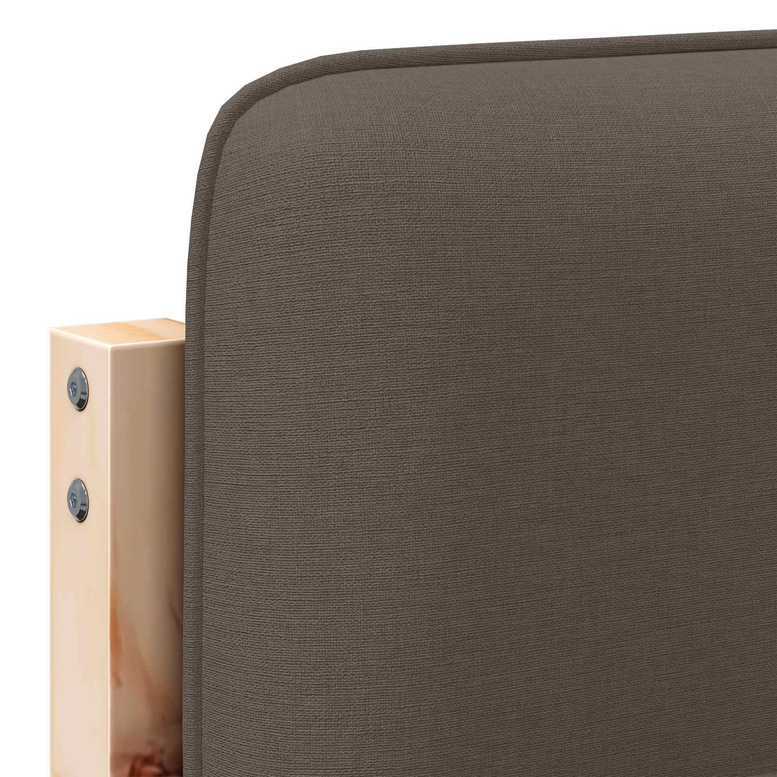 Tapecirani uzglavlje Smeđa i taupe 140 cm Čvrsto borovo drvo