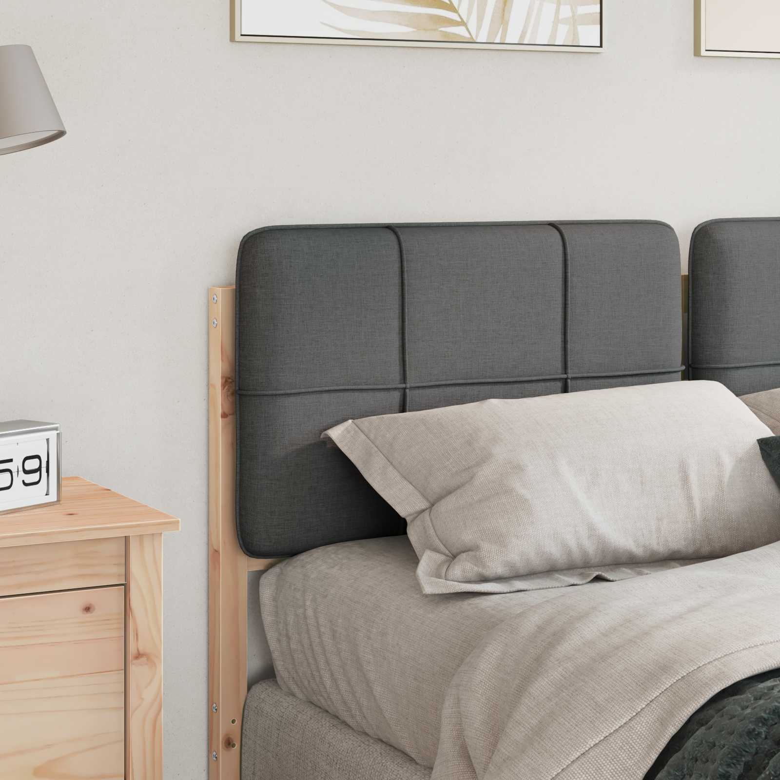 Tapecirani uzglavlje s uzglavljem Smeđa i svijetlosiva 120 cm
