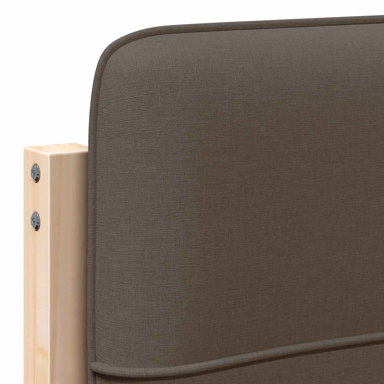 Tapecirani uzglavlje Smeđa i taupe 90 cm Čvrsto borovo drvo