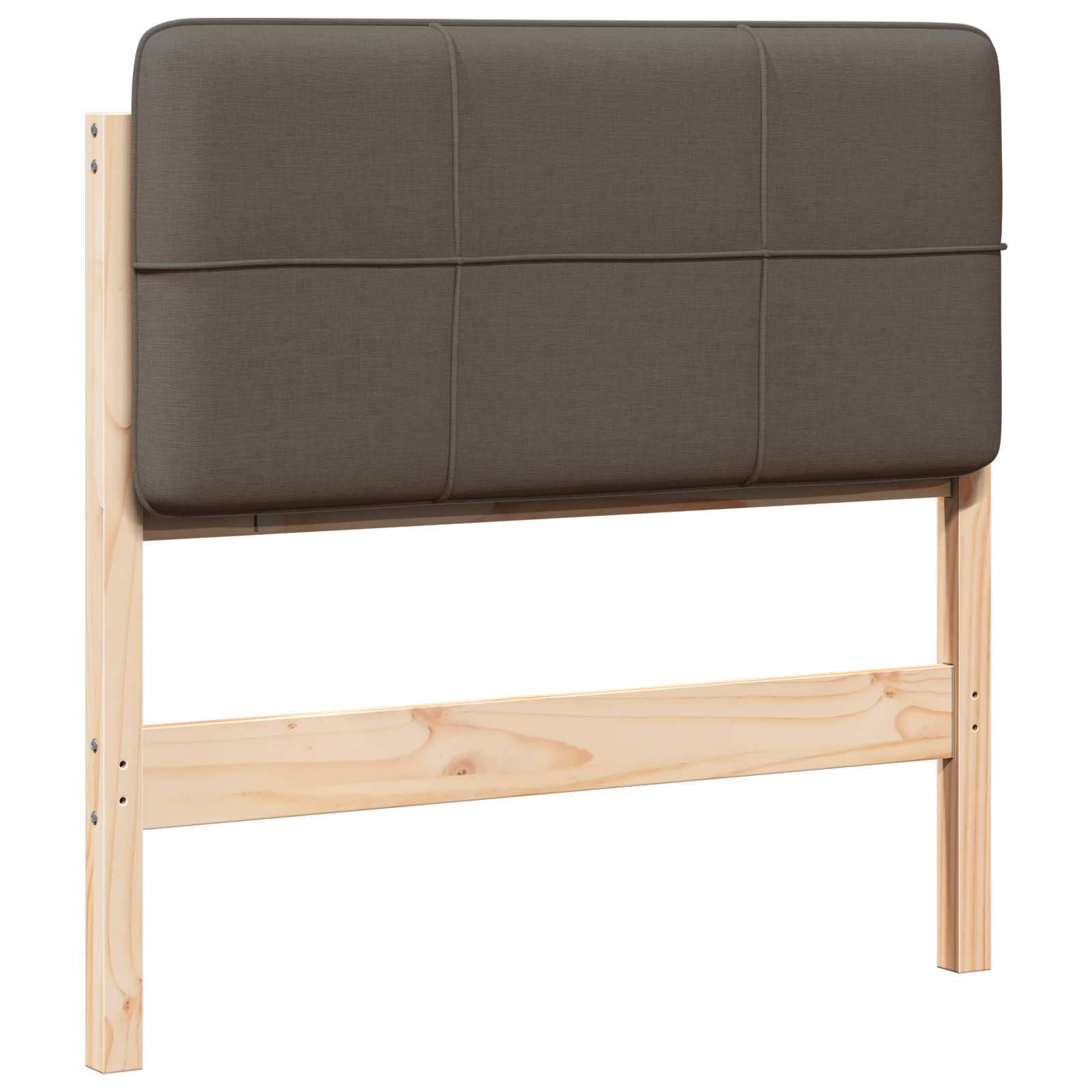 Tapecirani uzglavlje Smeđa i taupe 90 cm Čvrsto borovo drvo